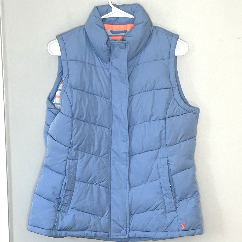 Joules Vest Ladies Size 10/L Quilted Gilet Blue Quilted Insulated Outdoors
